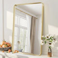 Aevar Tempered Glass and Aluminum Alloy Framed French Cleat Mounted Wall Mirror