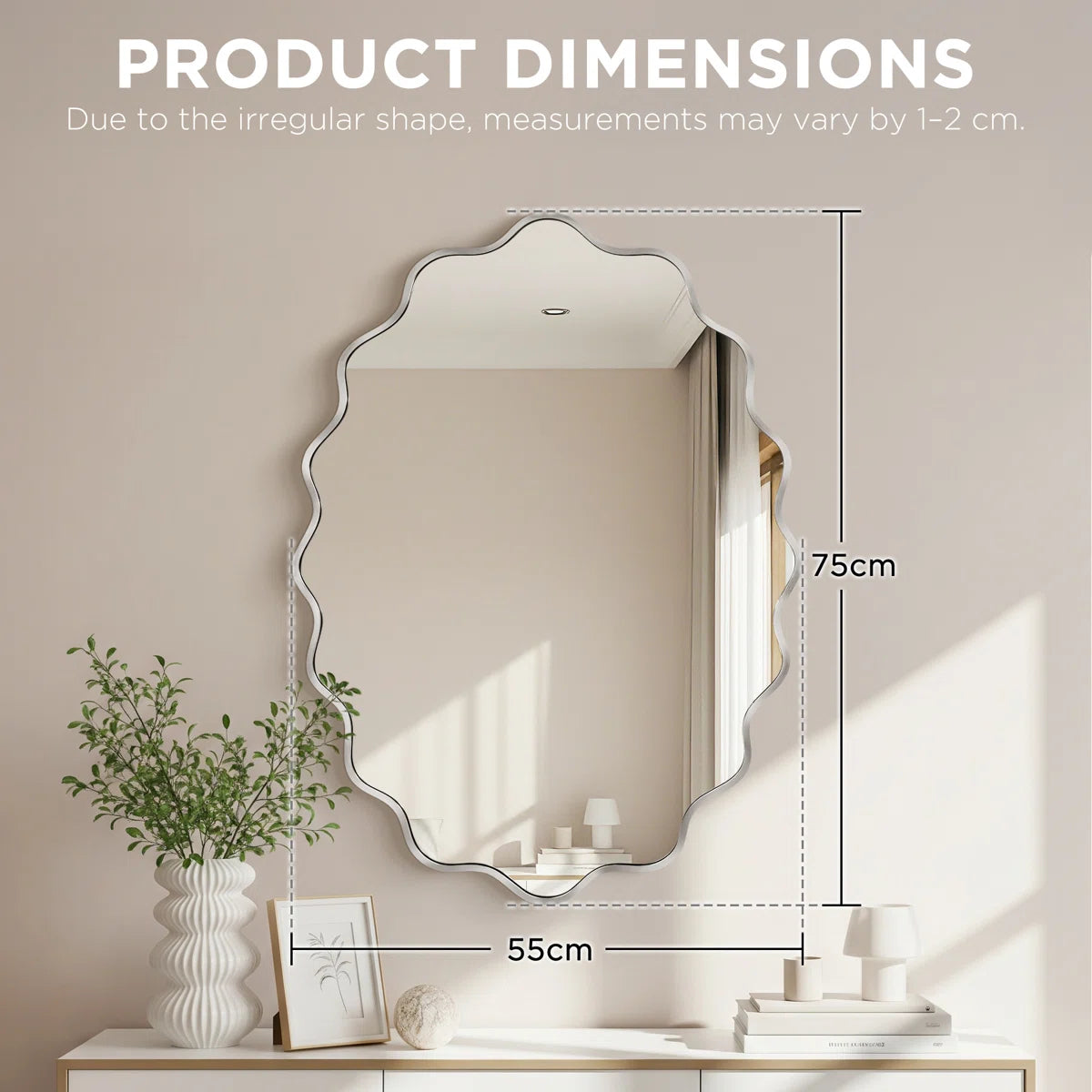 Oval Metal Wall Mirror