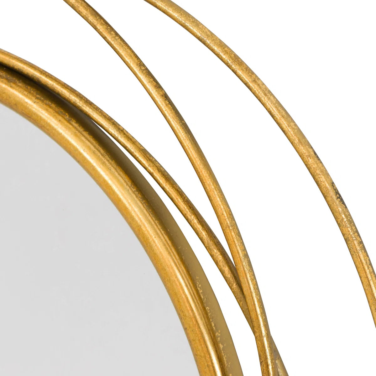 Ansley Round Metal Modern Wall Mirror