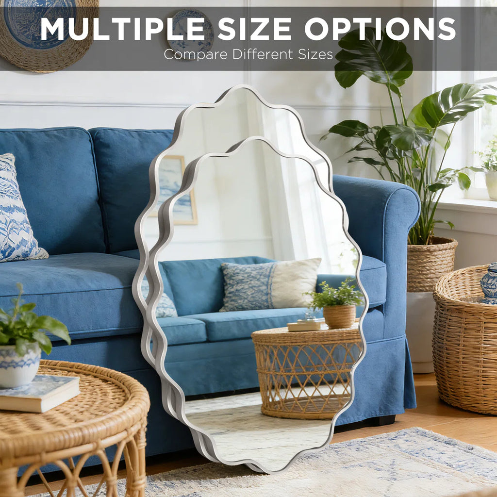 Oval Metal Wall Mirror