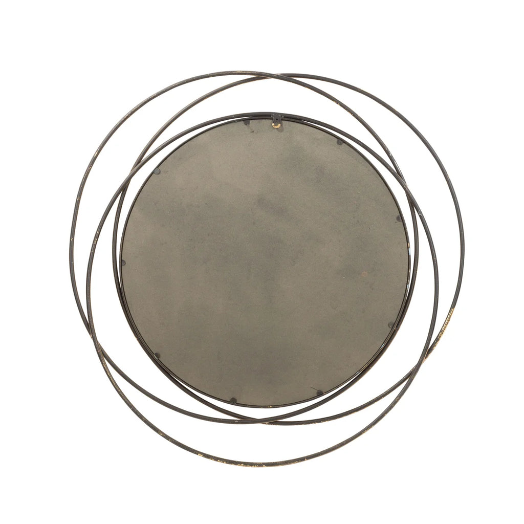 Ansley Round Metal Modern Wall Mirror